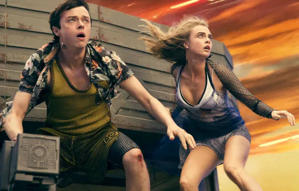 Cinema, girl, bra, box, sky, cloud, man, boy