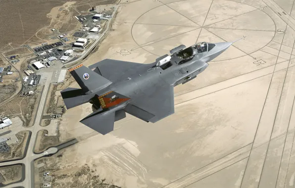 Картинка истребитель, аэродром, градусы, окружность, ВПП, Lockheed Martin, с укороченным взлетом, STOVL