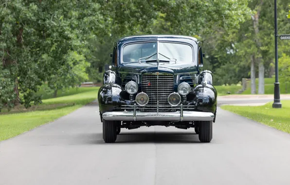 Cadillac, Imperial, вид спереди, ретро автомобили, Sedan, 1940, by Fleetwood, 7-passenger