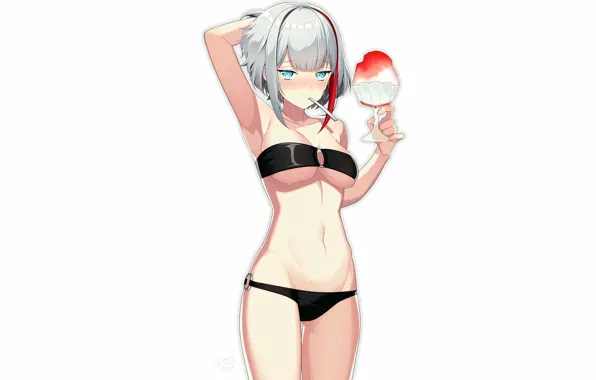 Girl, sexy, boobs, anime, beautiful, short hair, pretty, erotic
