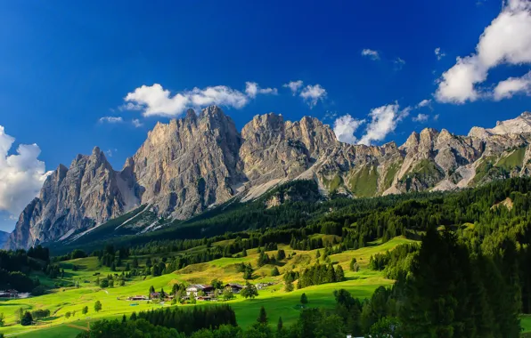Картинка горы, Германия, долина, Бавария, деревня, Germany, Bavaria