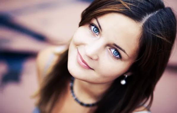Картинка девушка, улыбка, Alina, голубые глаза