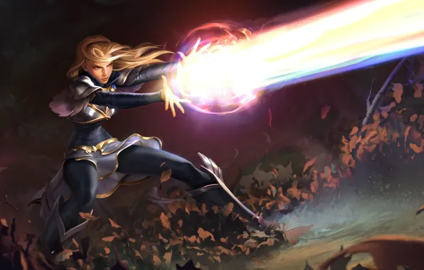 Девушка, магия, Lux, Legends of Runeterra