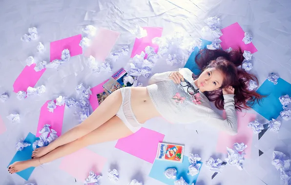 Девушка, поза, фон