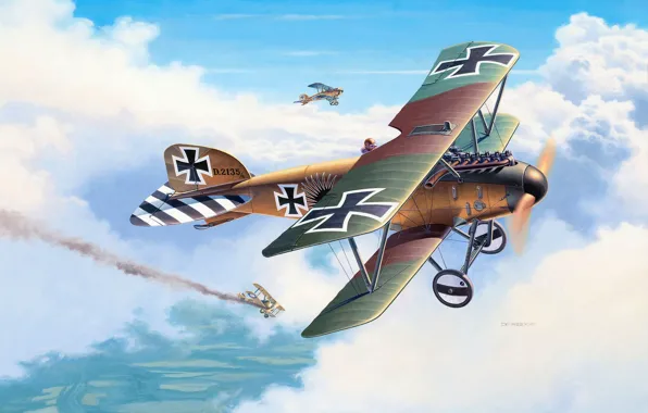 Германия, истребитель, биплан, Andrzej Deredos, Albatros D.III, Первая мировай война