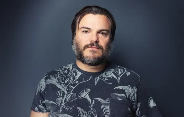 Фон, портрет, футболка, борода, актёр, Джек Блэк, Jack Black