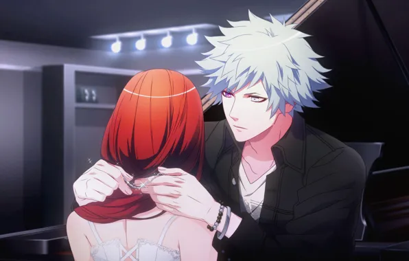 Девушка, аниме, арт, парень, Uta no Prince-sama