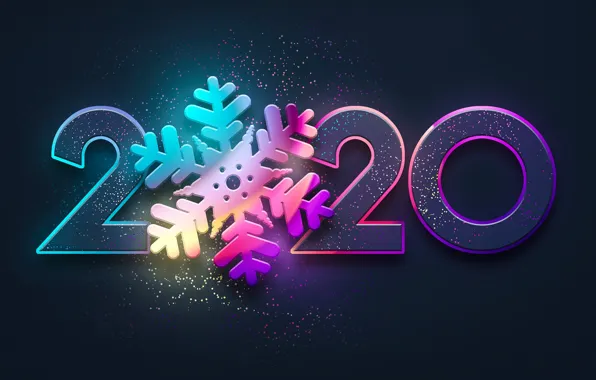 Картинка Снежинка, 2020, Новый 2020 год