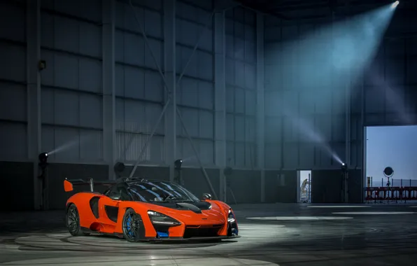 McLaren, суперкар, 2018, Senna, Delta Red