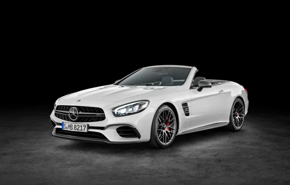 Картинка белый, Mercedes-Benz, кабриолет, мерседес, AMG, амг, без крыши, R231