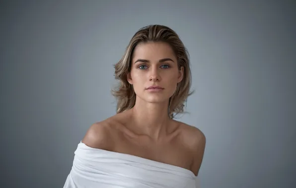 Картинка взгляд, девушка, лицо, портрет, плечи, Andrey Brandis