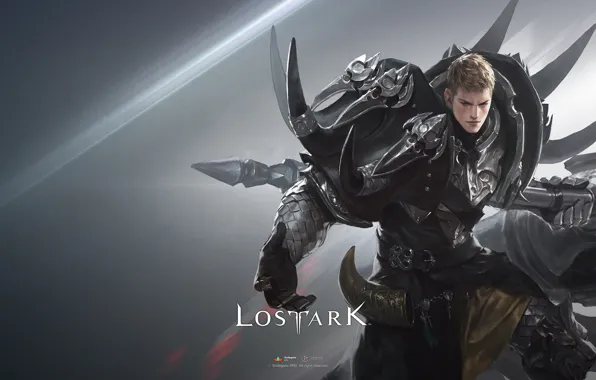 Доспехи, воин, арт, парень, Lost Ark