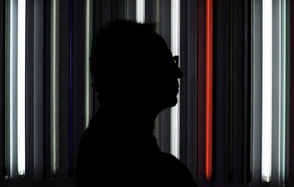Lights, man, silhouette
