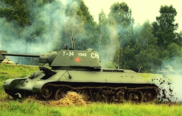 Картинка танк, РККА, средний, Т-34-76, постановка боя