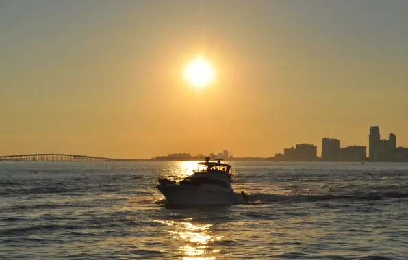 Закат, Лето, Miami, Отдых, Путешествия