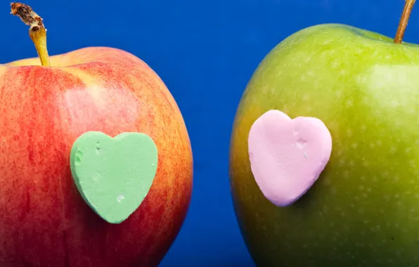 Картинка сердце, apple, яблоко, фрукт, сердечко