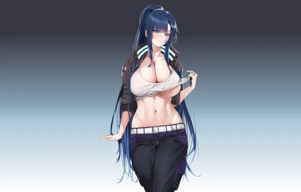 Girl, hot, boobs, anime, pretty, breasts, babe, tummy