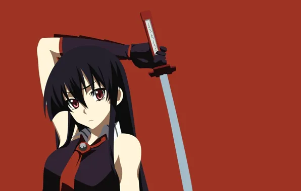 Vector, sword, game, soldier, long hair, Square Enix, anime, red eyes