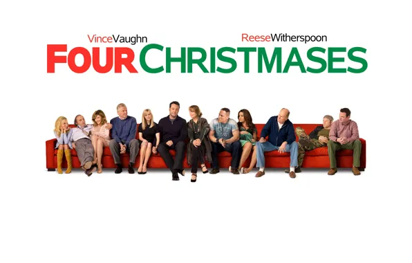 Красный, диван, белый фон, актеры, мелодрама, постер, комедия, Reese Witherspoon