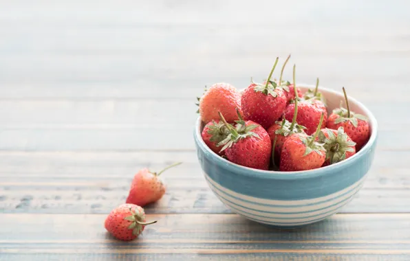 Ягоды, клубника, миска, berries, strawberries, bowl
