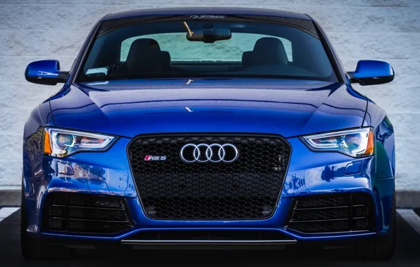 Картинка синий, Audi, парковка