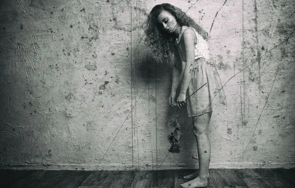 Девушка, поза, фон