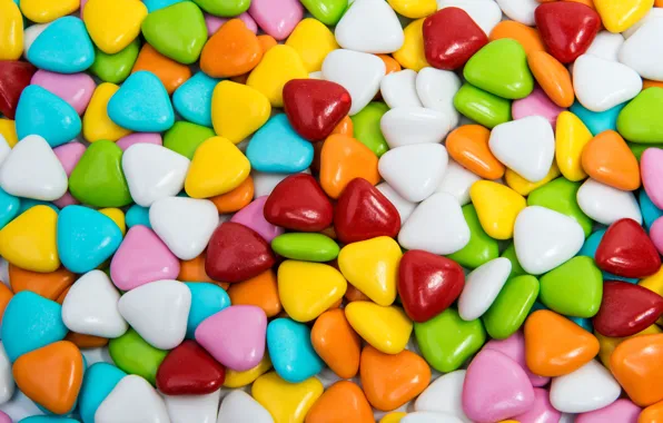 Colorful, конфеты, сладости, леденцы, hearts, sweet, candy