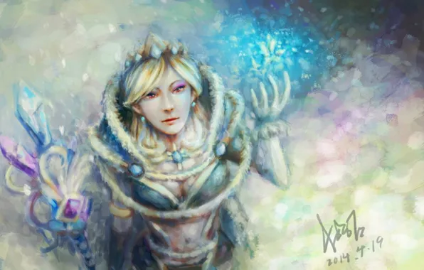 Картинка Art, Valve, Crystal Maiden, Dota 2, Sketchy Fan