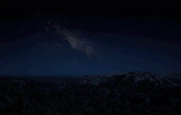 Sky, Stars, Night, Game, Xbox One S, Red Dead Redemption 2, RDR2, HDR 10