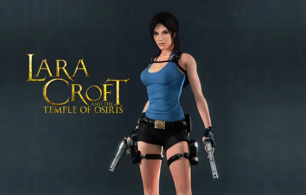 Девушка, пистолеты, lara croft, tomb raider, lara croft and the temple of osiris