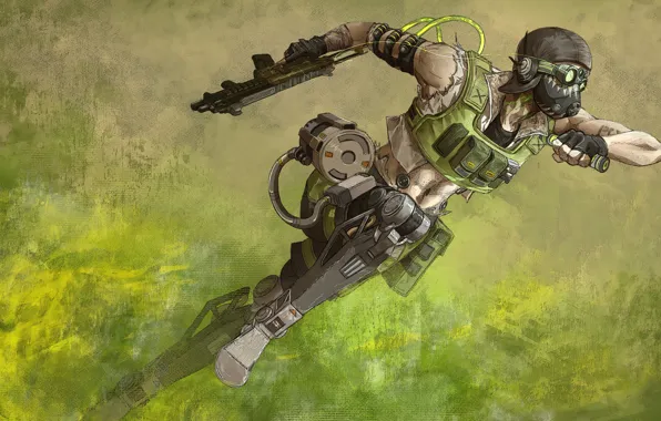 Green, game art, octane, apex legends, apex legends art, apex art