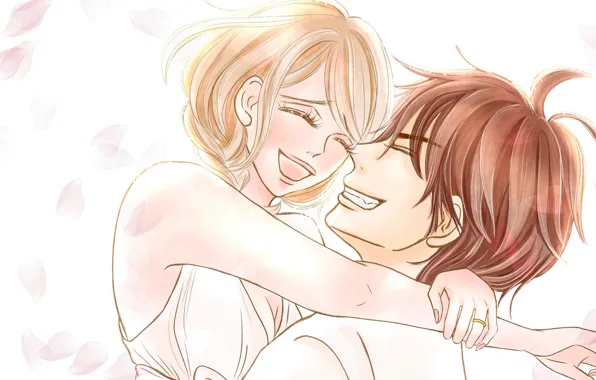 Девушка, радость, парень, Kimi ni Todoke, Дотянуться до тебя, Ayane Yano, Kazuichi Arai