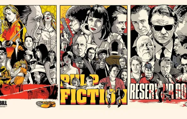 Kill Bill, Reservoir Dogs, Тарантино, Убить Билла, Pulp Fiction, Криминальное Чтиво, Бешенные псы