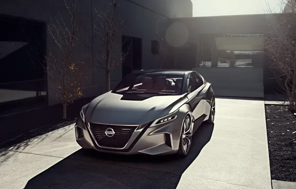 Картинка Concept, концепт, Nissan, седан, ниссан, Vmotion