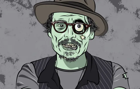 Картинка зомби, johnny depp, джонни депп, walking dead, ходячий мертвец