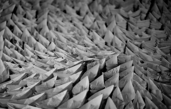 Бумага, корабли, оригами