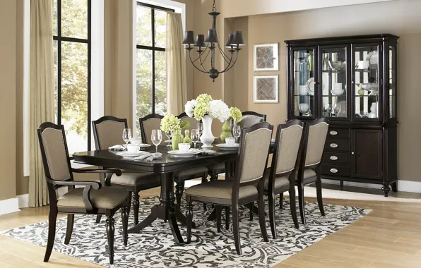 Картинка стиль, комната, вилла, интерьер, столовая