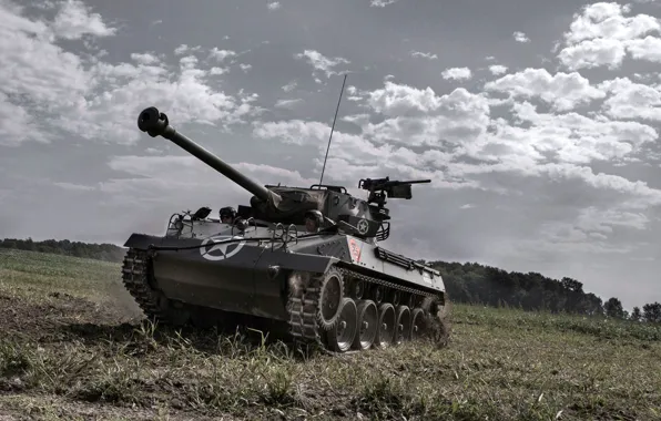 Картинка поле, небо, Hellcat, истребитель танков, &ampquot;ведьма&ampquot;, M18