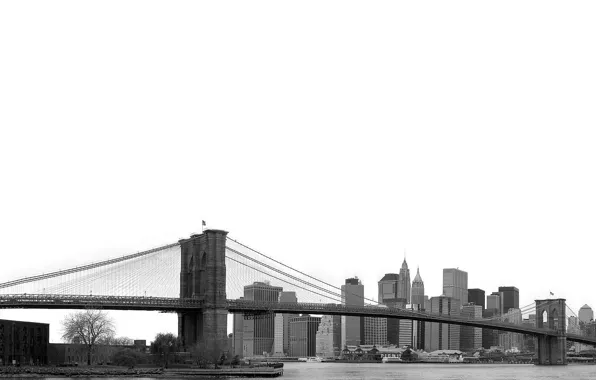 Картинка мост, америка, архитектура, New York, обои город, НЬЮ-ЙОРК