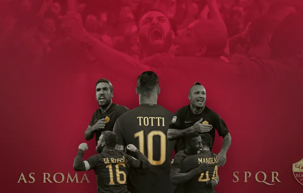 Wallpaper, sport, football, AS Roma, Serie A, players, Giallorossi