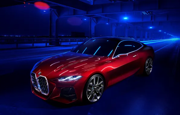 Concept, BMW, красная, BMW Concept 4, BMW Concept