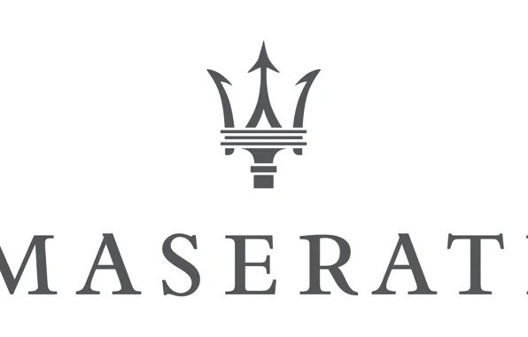 Белый, серый, лого, logo, white, maserati, мазерати, gray