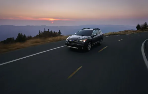 Дорога, Subaru, универсал, Outback, AWD, 2020