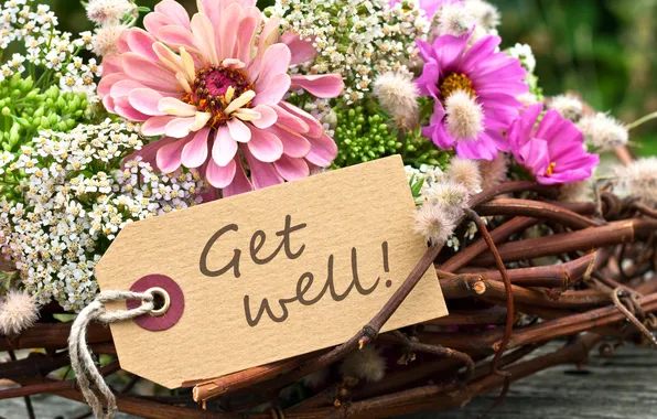 Цветы, букет, flowers, get well