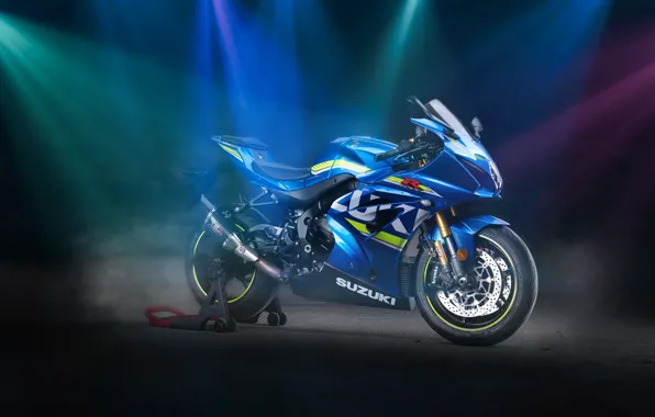Suzuki, blue, haze, motocycle, gsx-r1000r