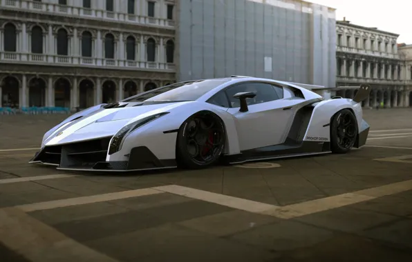 Авто, Lamborghini, Машина, Art, Суперкар, Рендеринг, Concept Art, Veneno