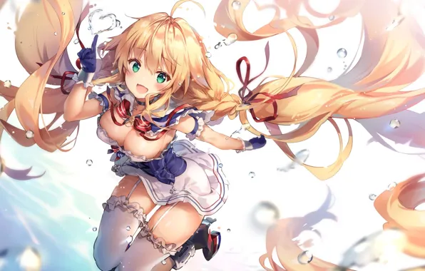 Картинка девушка, улыбка, арт, Azur Lane