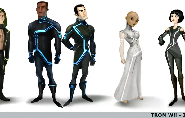 Wallpaper, anime, tron