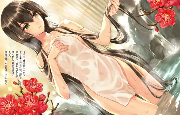 Вода, девушка, мокрая, арт, ткань