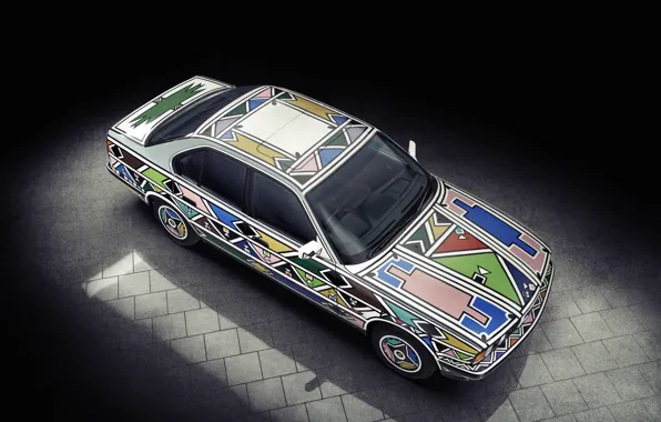 Картинка BMW, E34, 5 Series, BMW 525i Art Car by Esther Mahlangu